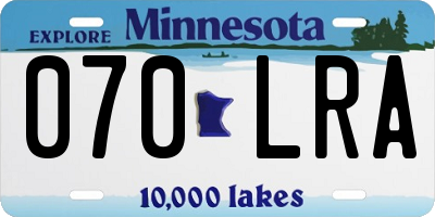 MN license plate 070LRA