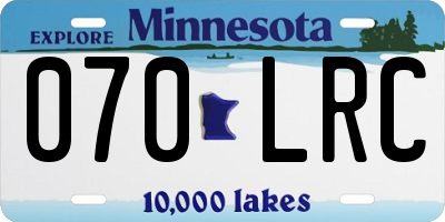 MN license plate 070LRC