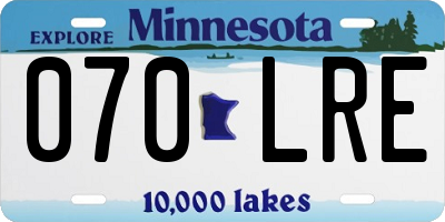 MN license plate 070LRE