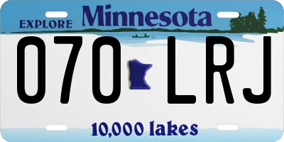 MN license plate 070LRJ
