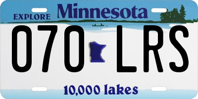 MN license plate 070LRS