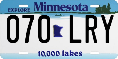 MN license plate 070LRY