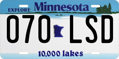 MN license plate 070LSD