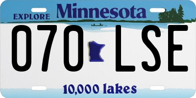MN license plate 070LSE