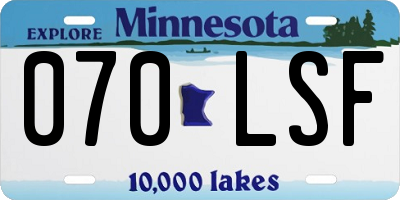 MN license plate 070LSF