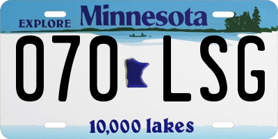 MN license plate 070LSG