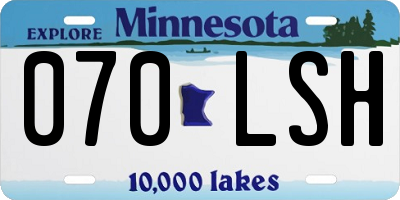MN license plate 070LSH