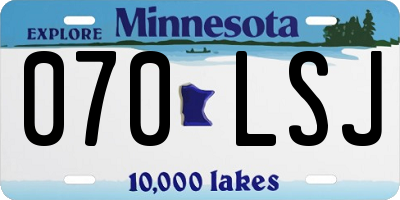 MN license plate 070LSJ