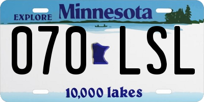 MN license plate 070LSL