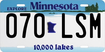 MN license plate 070LSM