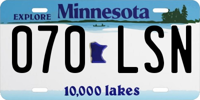 MN license plate 070LSN
