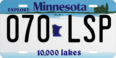 MN license plate 070LSP