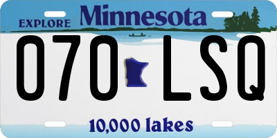 MN license plate 070LSQ