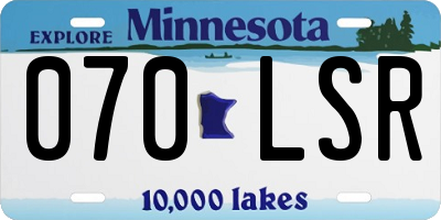 MN license plate 070LSR