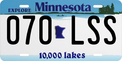 MN license plate 070LSS