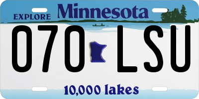 MN license plate 070LSU