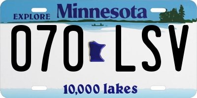 MN license plate 070LSV