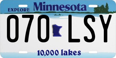 MN license plate 070LSY