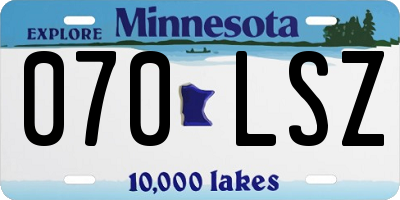 MN license plate 070LSZ