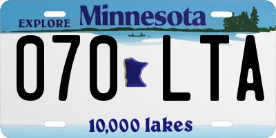 MN license plate 070LTA
