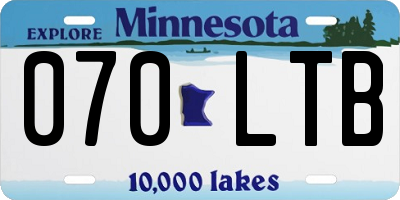 MN license plate 070LTB