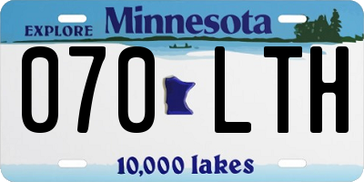 MN license plate 070LTH