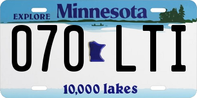 MN license plate 070LTI