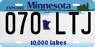 MN license plate 070LTJ