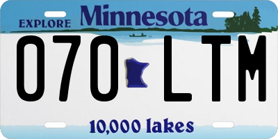 MN license plate 070LTM