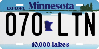 MN license plate 070LTN
