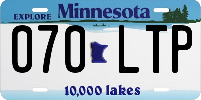MN license plate 070LTP