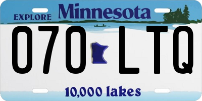 MN license plate 070LTQ