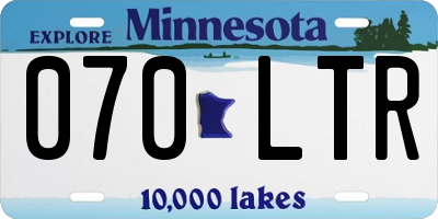 MN license plate 070LTR