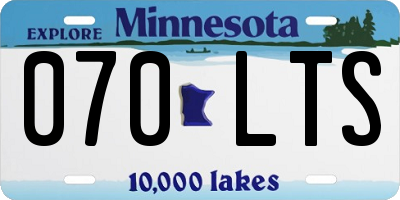 MN license plate 070LTS