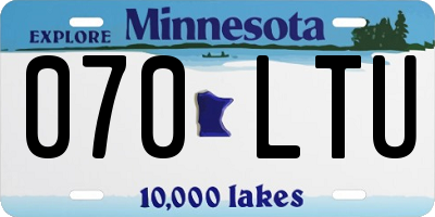 MN license plate 070LTU