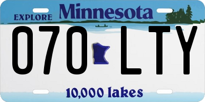 MN license plate 070LTY