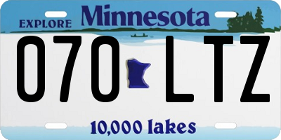 MN license plate 070LTZ