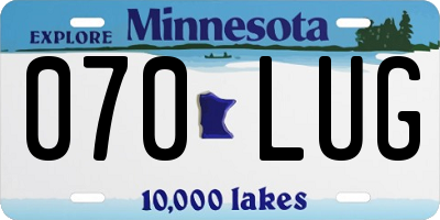 MN license plate 070LUG