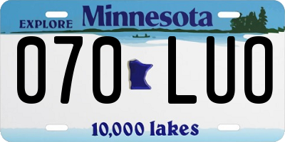 MN license plate 070LUO