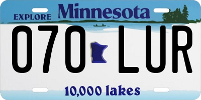 MN license plate 070LUR