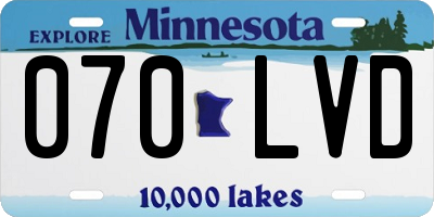MN license plate 070LVD