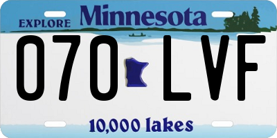 MN license plate 070LVF