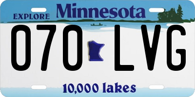 MN license plate 070LVG