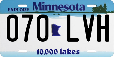 MN license plate 070LVH