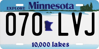 MN license plate 070LVJ