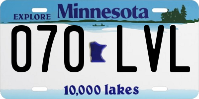 MN license plate 070LVL