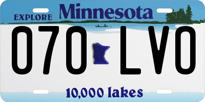 MN license plate 070LVO