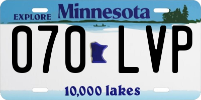 MN license plate 070LVP