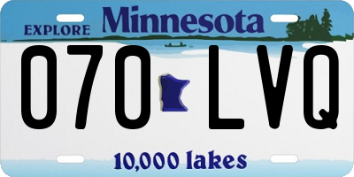 MN license plate 070LVQ