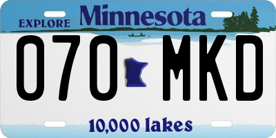 MN license plate 070MKD